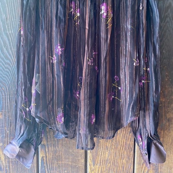 Free People Flowy Sheer Flower Blouse - Picture 7 of 7